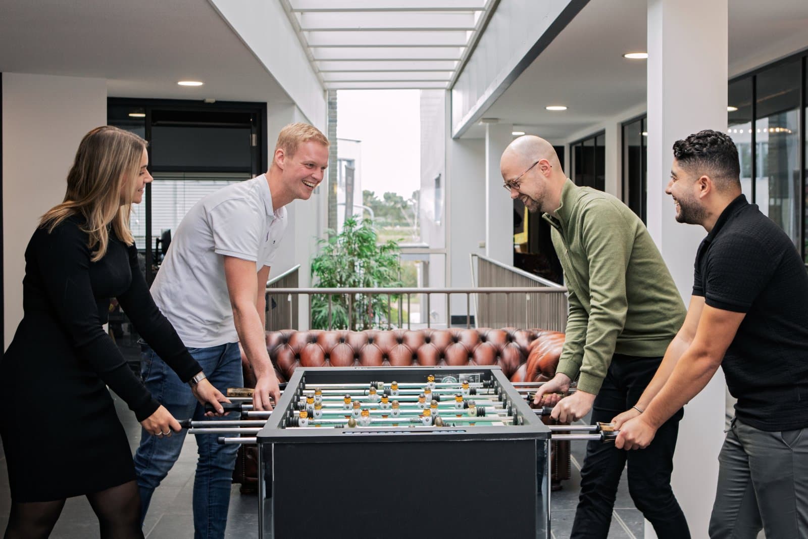 A game of table football at the office