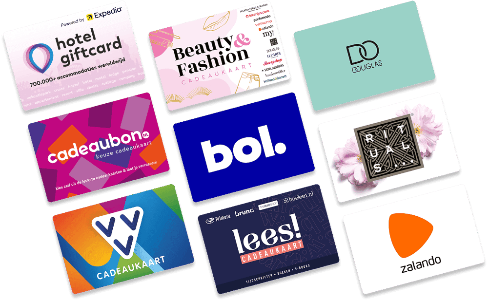 A selection of gift cards